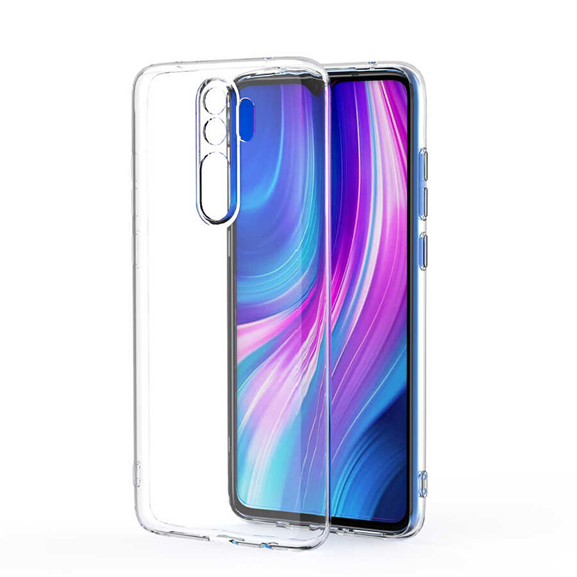 Xiaomi Redmi Note 8 Pro Kılıf Şeffaf İnce Esnek Silikon Kılıf Zipax-Süper
