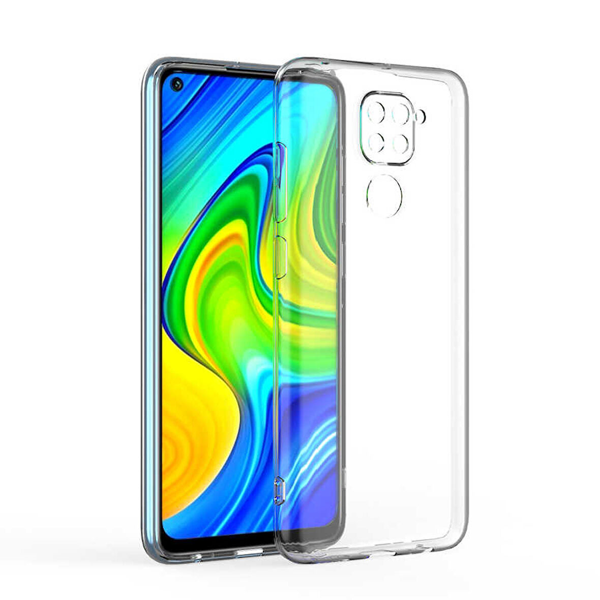 Xiaomi Redmi Note 9 Kılıf Şeffaf İnce Esnek Silikon Kılıf Zipax-Süper