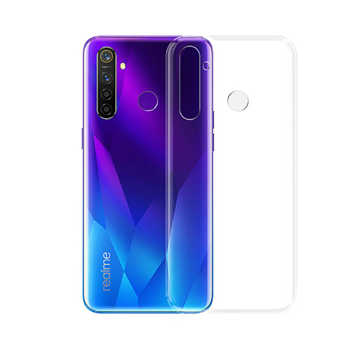 Oppo Realme 5 Pro Kılıf Şeffaf İnce Esnek Silikon Kılıf Zipax-Süper