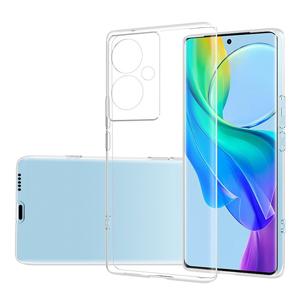 Realme Note 60 Kılıf Şeffaf Esnek Silikon Kılıf Zr-Süper