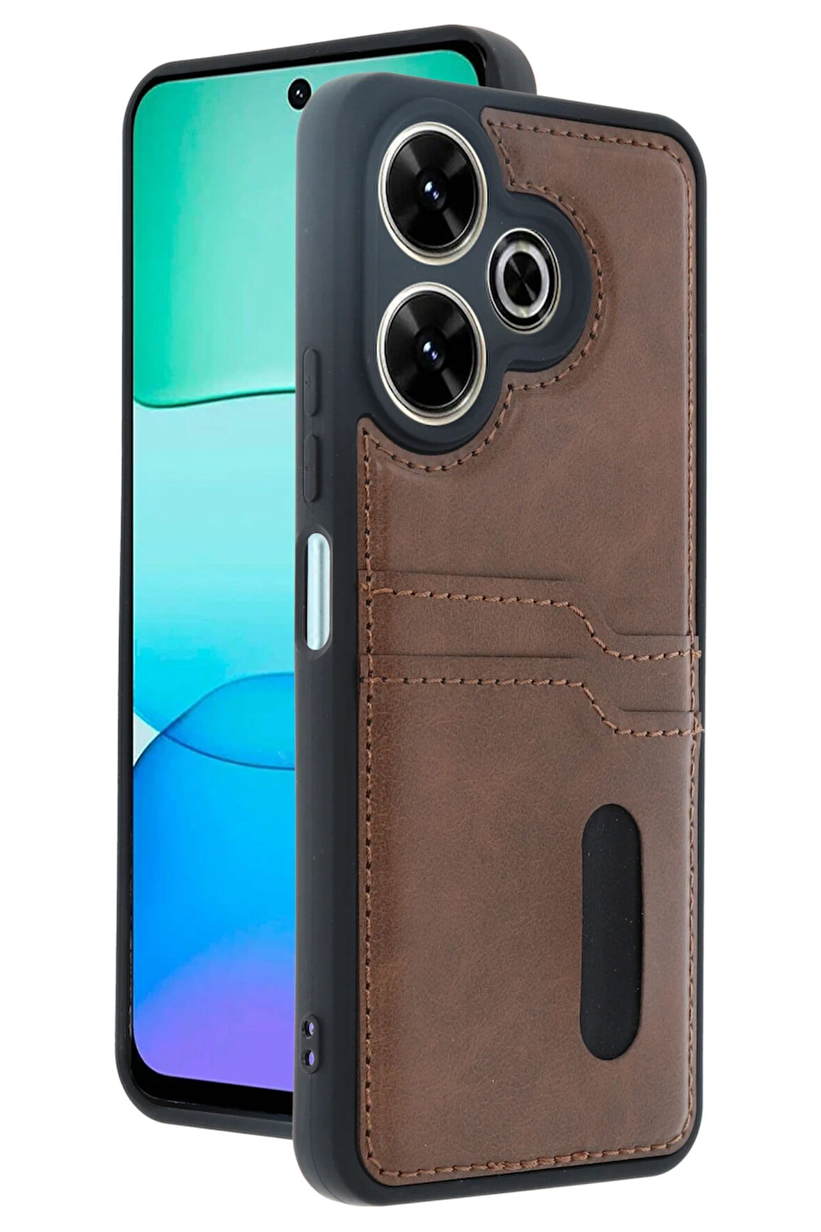 Xiaomi Redmi 13 4G Kılıf Kartlıklı Silikon Kapak Azn-Sara