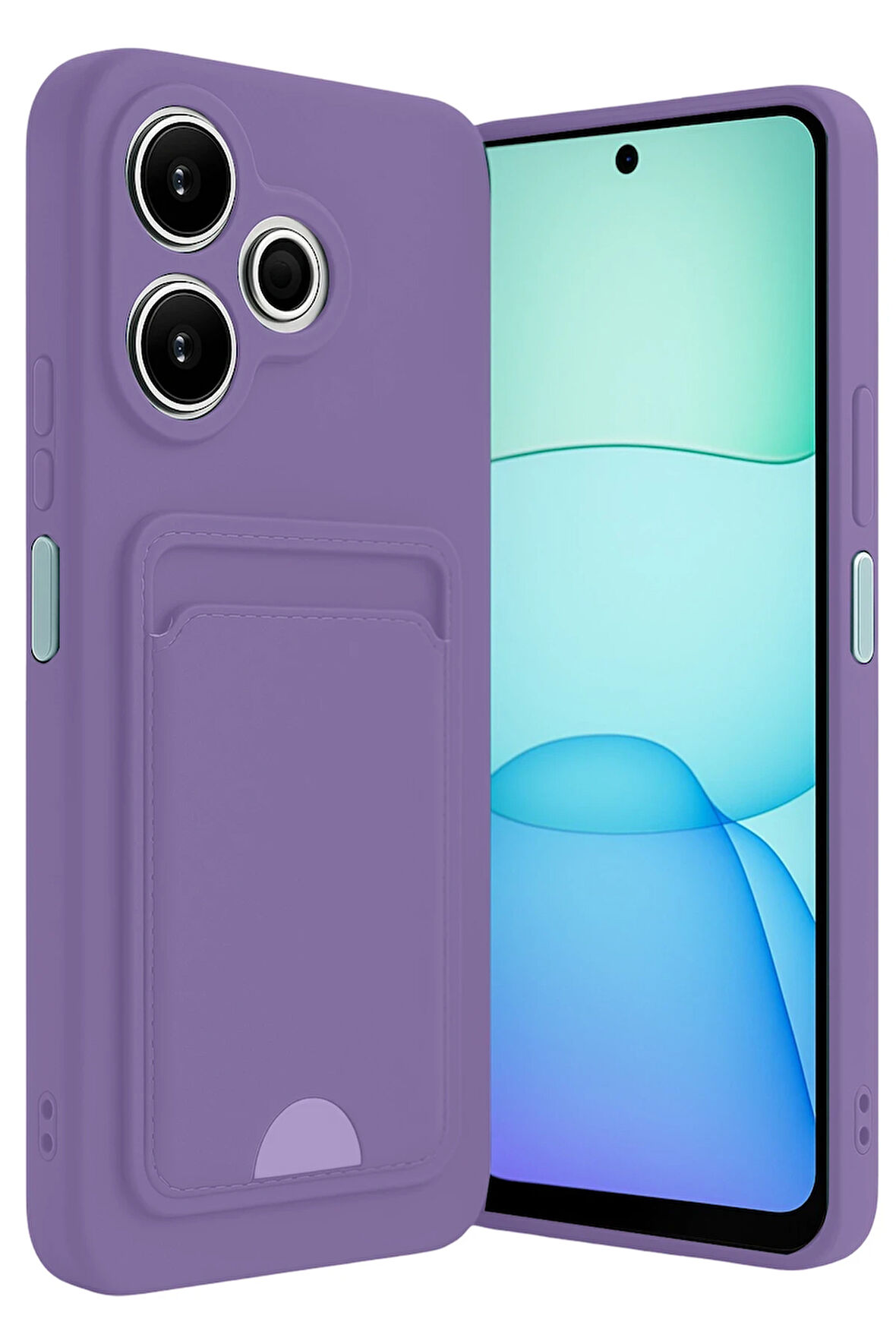 Xiaomi Redmi 13 4G Kılıf Kartlıklı Soft Silikon Azn-Kelvin