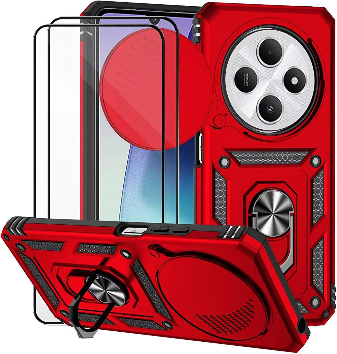 Xiaomi Redmi 14C / Poco C75  Kılıf Sürgülü Kamera Korumalı Tank Kapak Azn-SrVega
