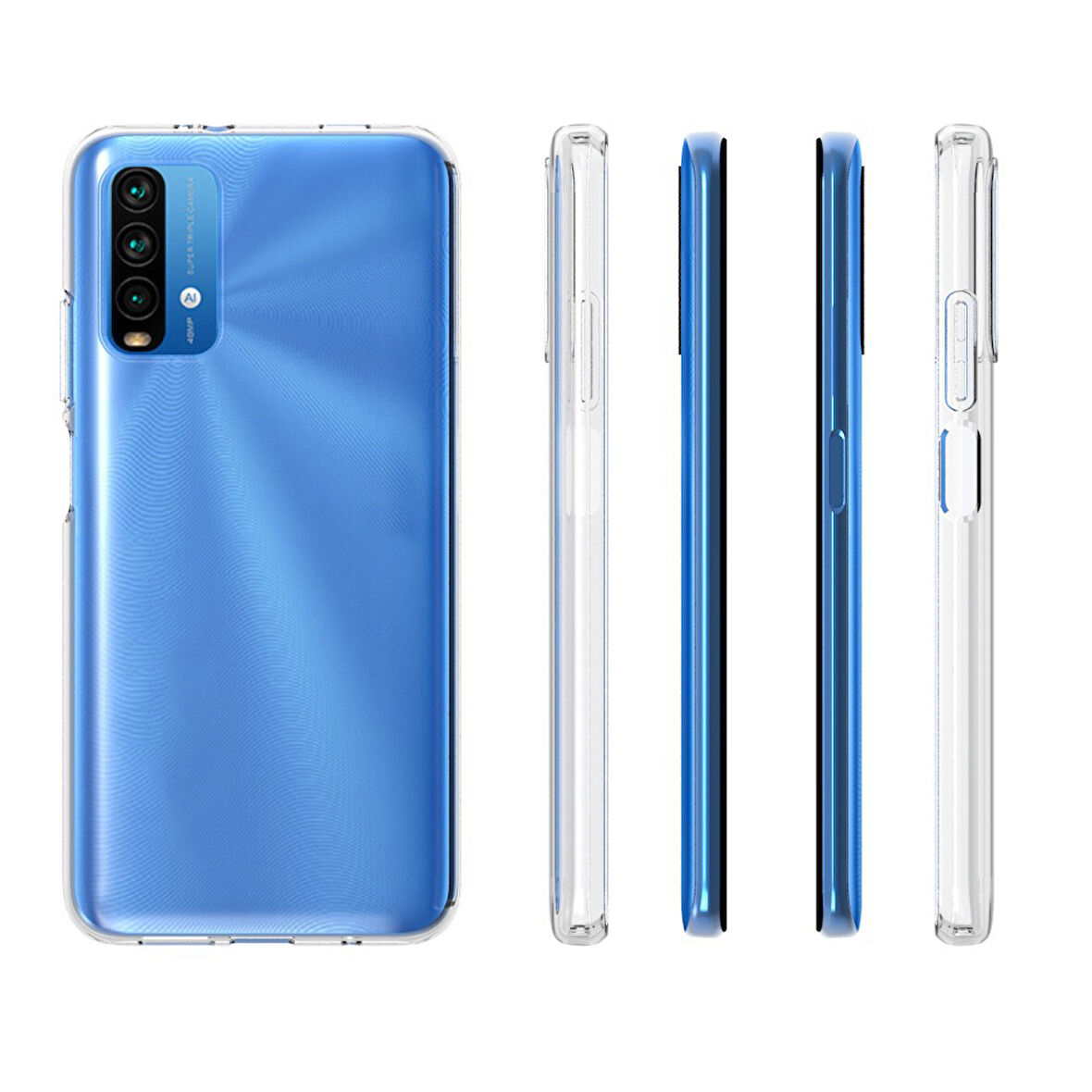 Xiaomi Redmi 9T Kılıf Şeffaf İnce Esnek Silikon Kılıf Zipax-Süper