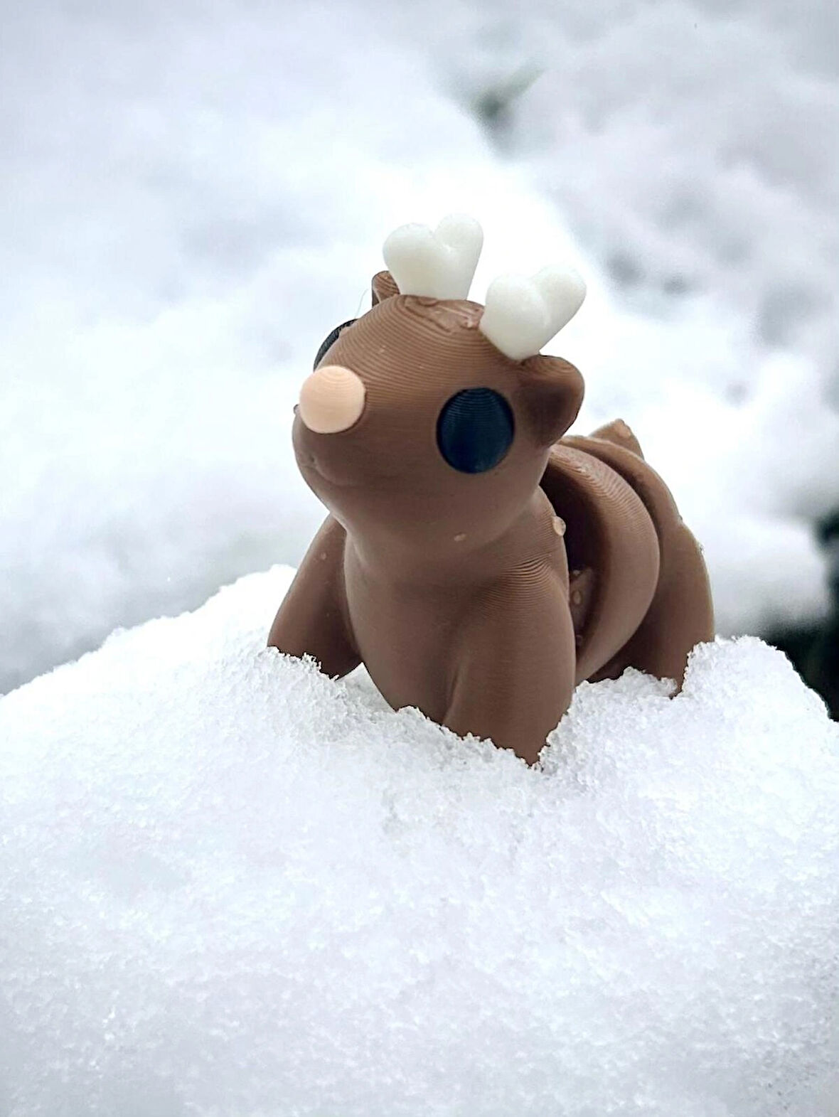 Ren Geyiği Oyuncak - Kış Masallarının Asil Yolcusu!🦌❄️✨3D Hareketli Organik Model - Orta Boy