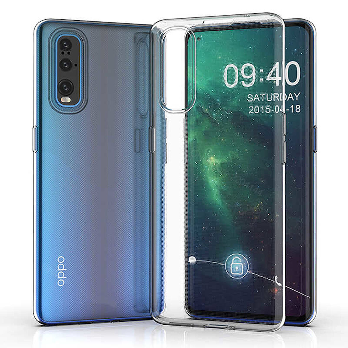 Oppo Reno 3 Pro 5G Kılıf Şeffaf İnce Esnek Silikon Kılıf Zipax-Süper