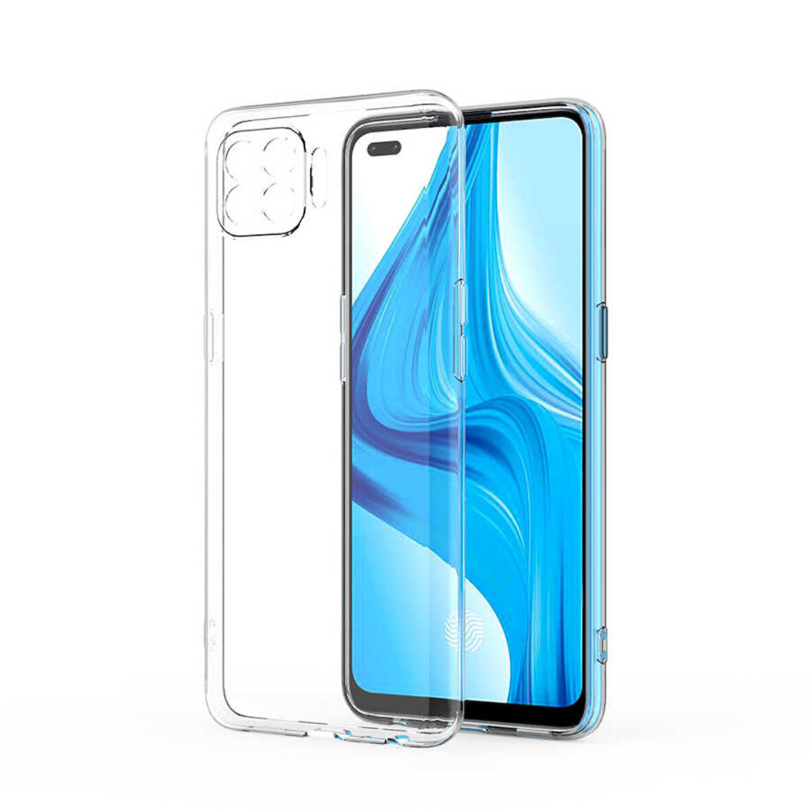 Oppo Reno 4 Lite Kılıf Şeffaf İnce Esnek Silikon Kılıf Zipax-Süper