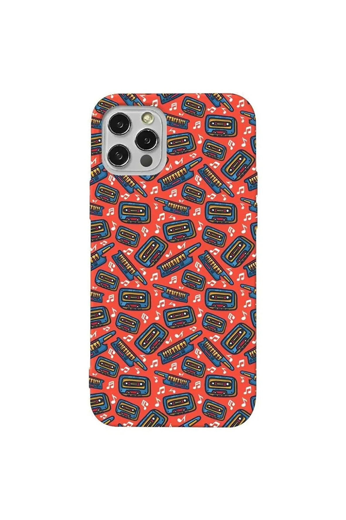 Iphone 13 Pro Max Turuncu Renkli Silikon Telefon Kilifi - Kaset 2