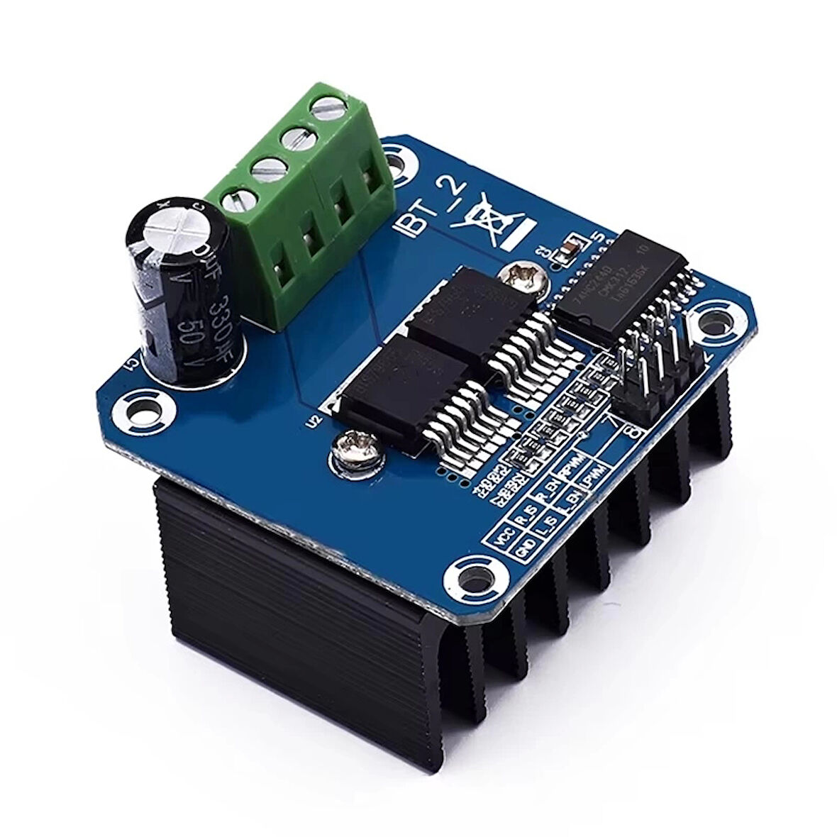 24v 40a Çift Bts7960b Dc Motor Sürücü Modül Pwm H Köprü Yüksek Akım 43a Büyük Soğutucu Selenoid