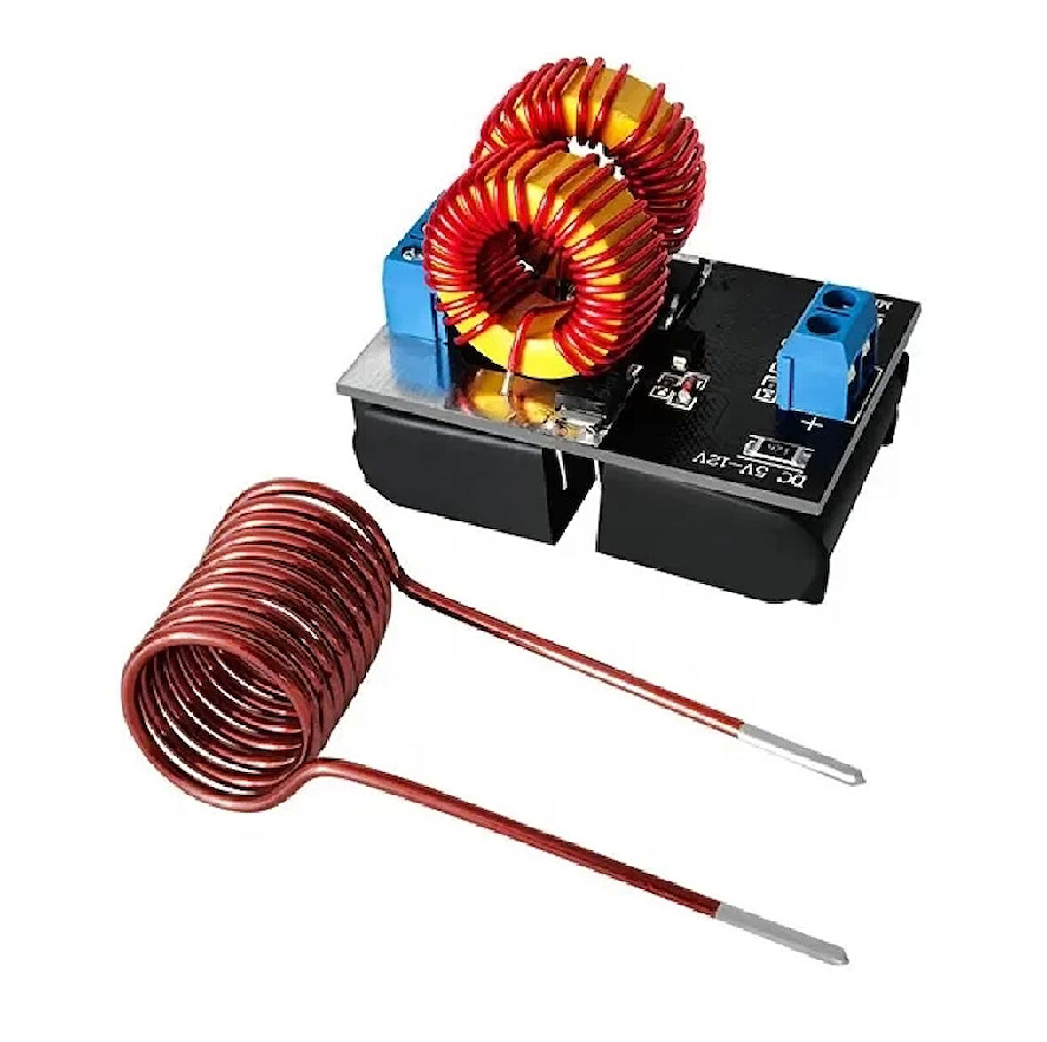 İndüksiyon Isıtıcı Modül 120w DC 5/12V Mini Bobin Kablosuz Yüksek Frekanslı Enerji Güç İletimi