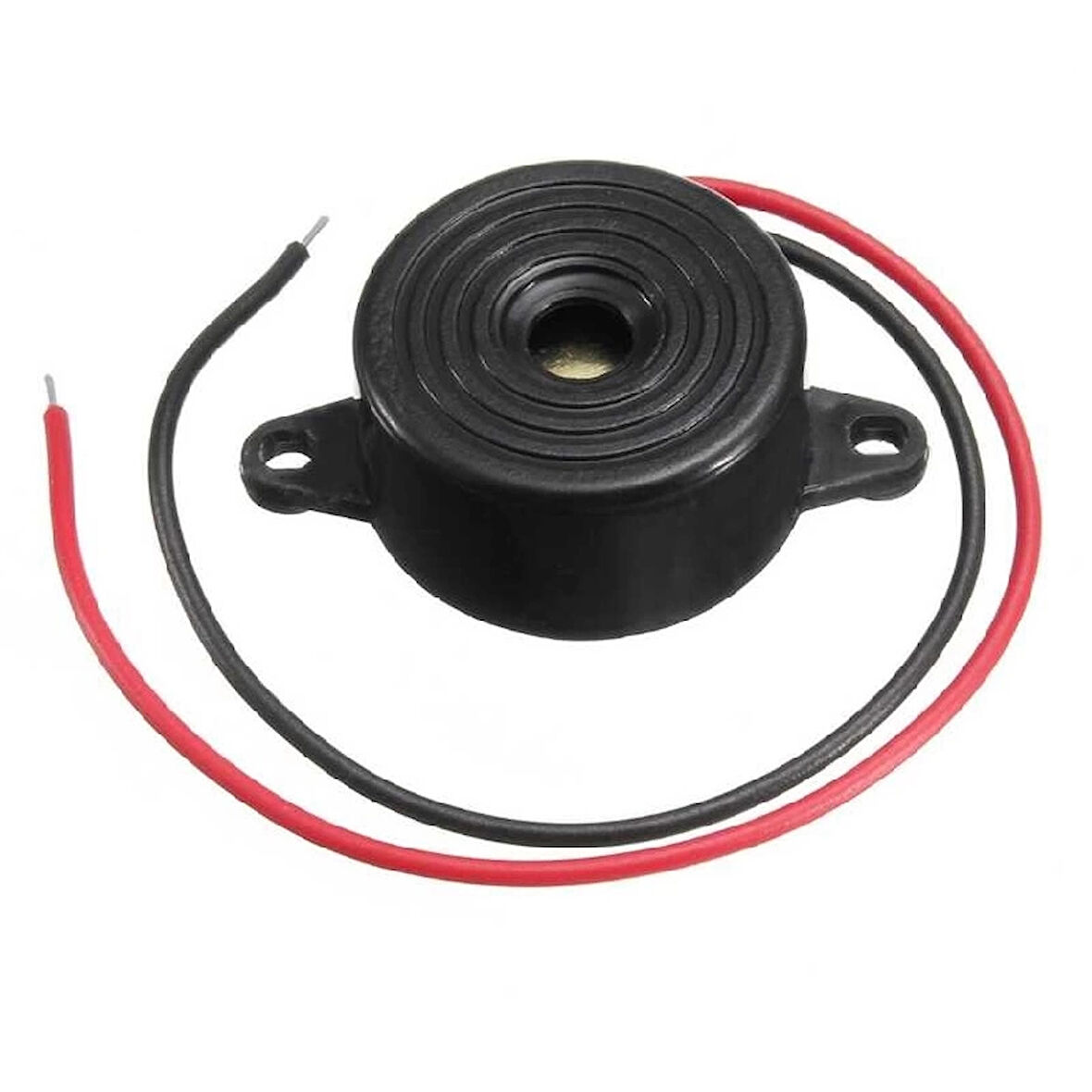 3-24V Devreli 22.6mm Kulaklı Buzzer - Siyah