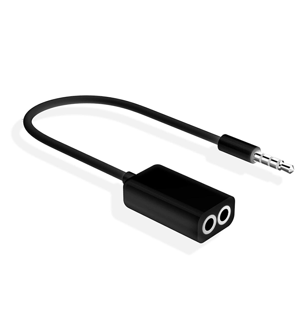 Mp3 Mp4 iPod iPhone iPad Pc Notebook Kulaklık Çoklayıcı Splitter - Siyah