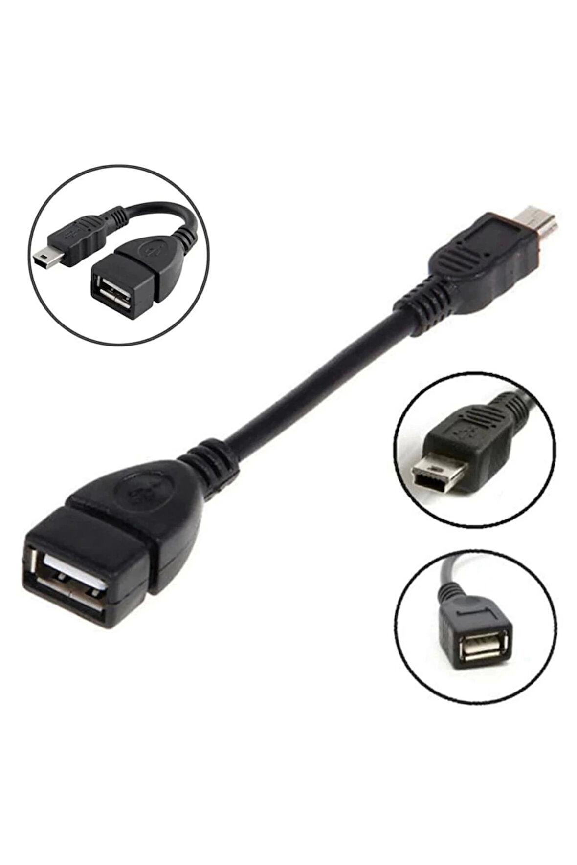 Mini Usb Otg Kablo - 5 Pin Usb Çevirici Kablo