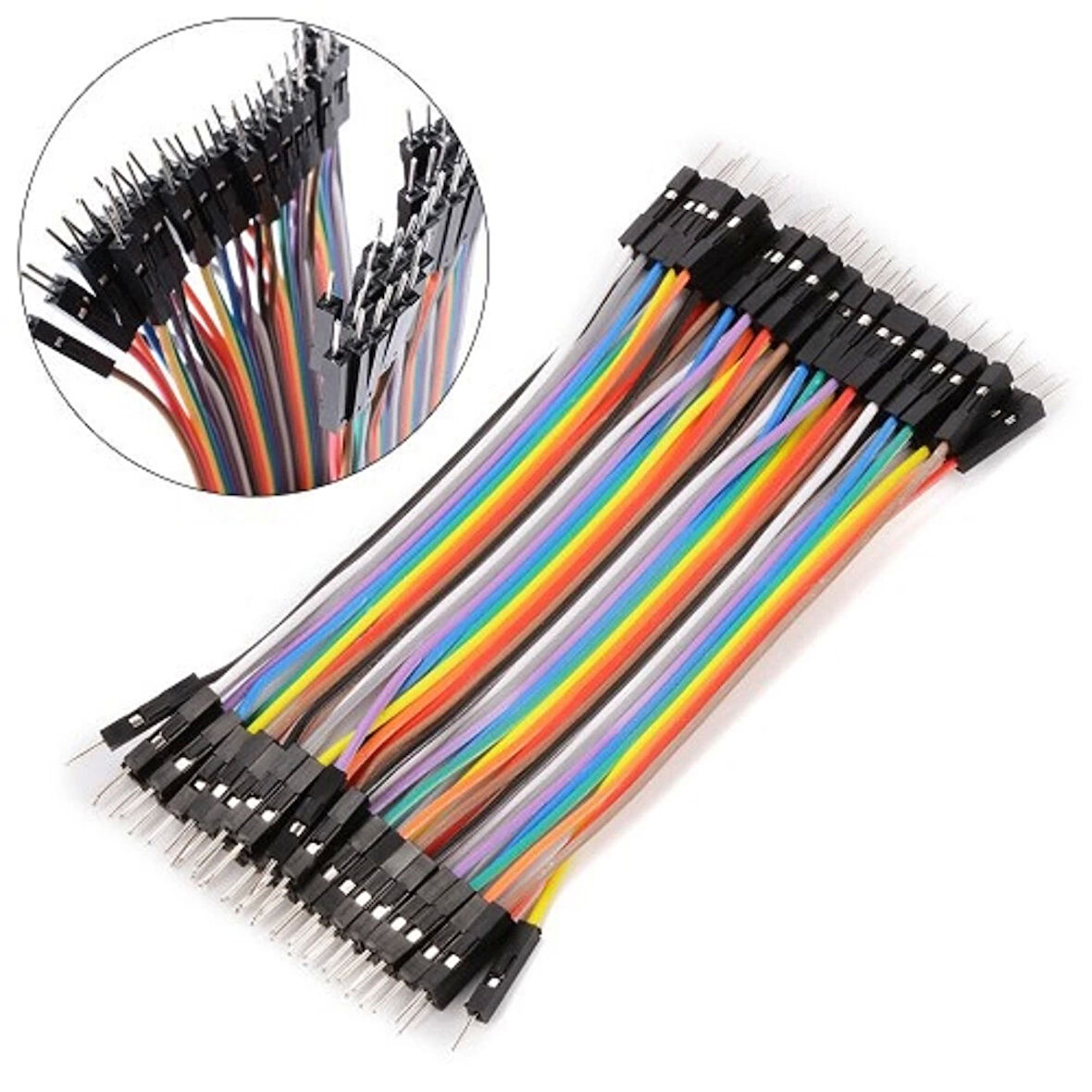 10cm 40 Pin Erkek Erkek Dupont Kablo Breadboard Jumper