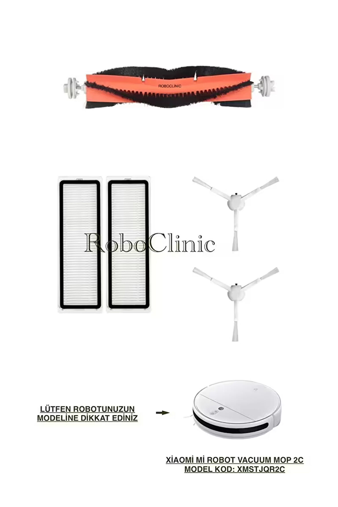 Xiaomi Mi Robot Vacuum Mop 2c Fırça,Hepa Filtre Yenileme Seti-5 Parça