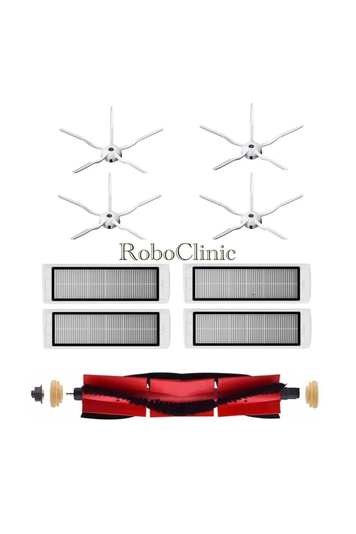 Roborock S5 Max (BEYAZ) Robot Süpürge Uyumlu Ana Fırça,yan Fırça,hepa Filitre Yenileme Seti.