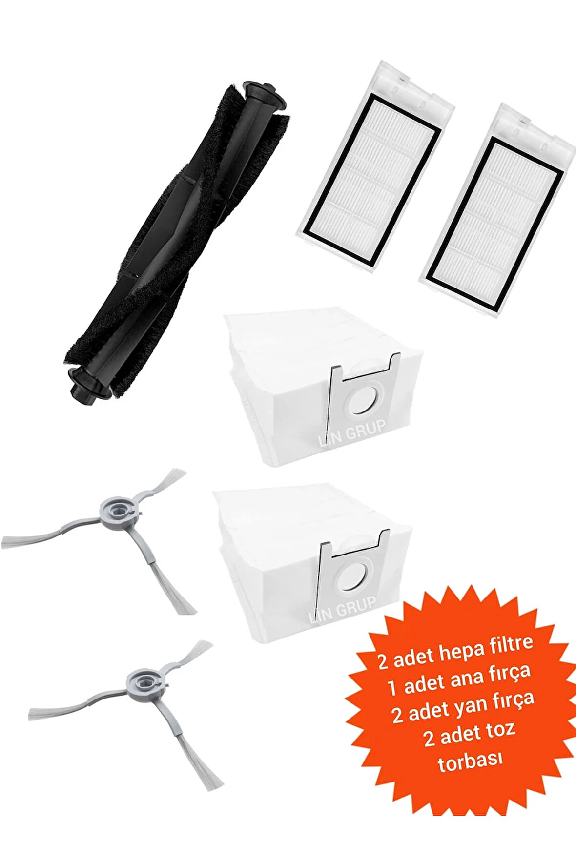 Roidmi Eve plus robot süpürge uyumlu yedek parça seti