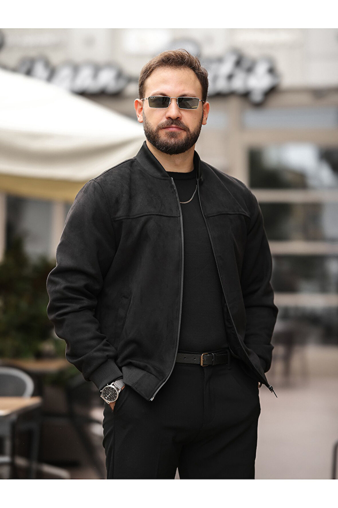 Yeni Sezon Kolej Bomber Süet Ceket