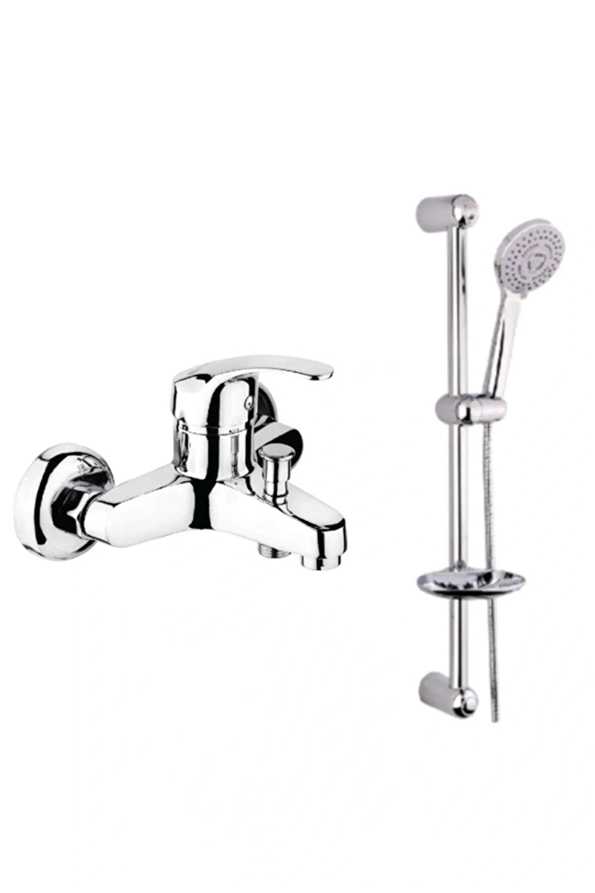 ŞENPRES YAĞIZ SÜRGÜLÜ DUŞ SETİ S-61033 + ŞENPRES DURU MİX BANYO BATARYASI S-40141