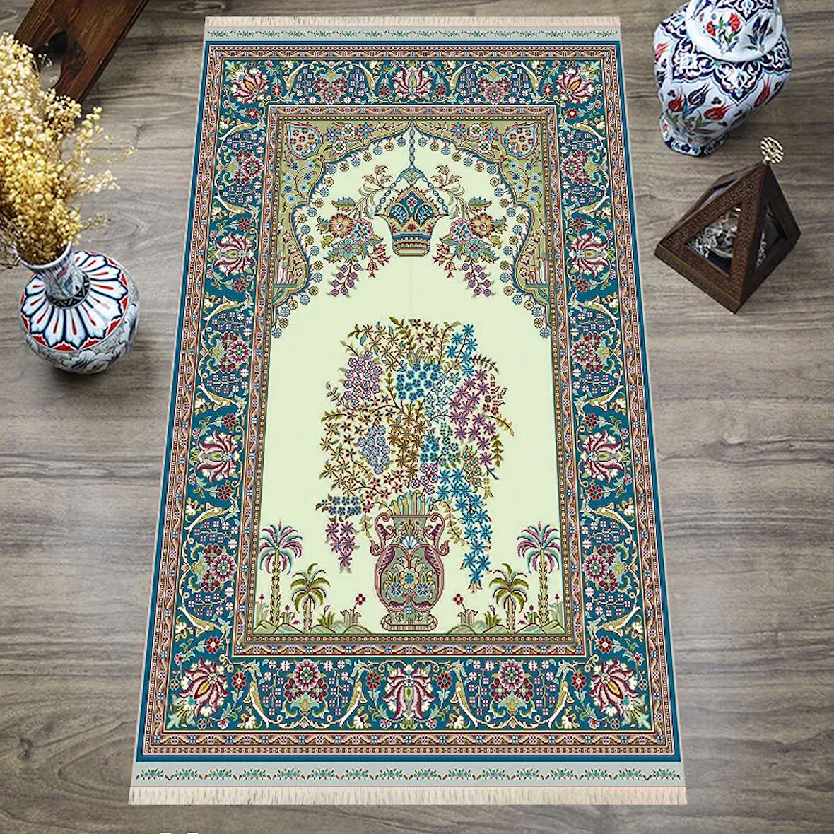 Dijital Baskılı, Yıkanabilir, Yumuşak Dokulu Çocuk ve Yetişkin SECCADE S-DOT-N114-1