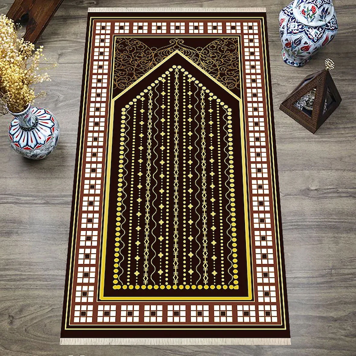 Dijital Baskılı, Yıkanabilir, Yumuşak Dokulu Çocuk ve Yetişkin SECCADE S-DOT-SN-061