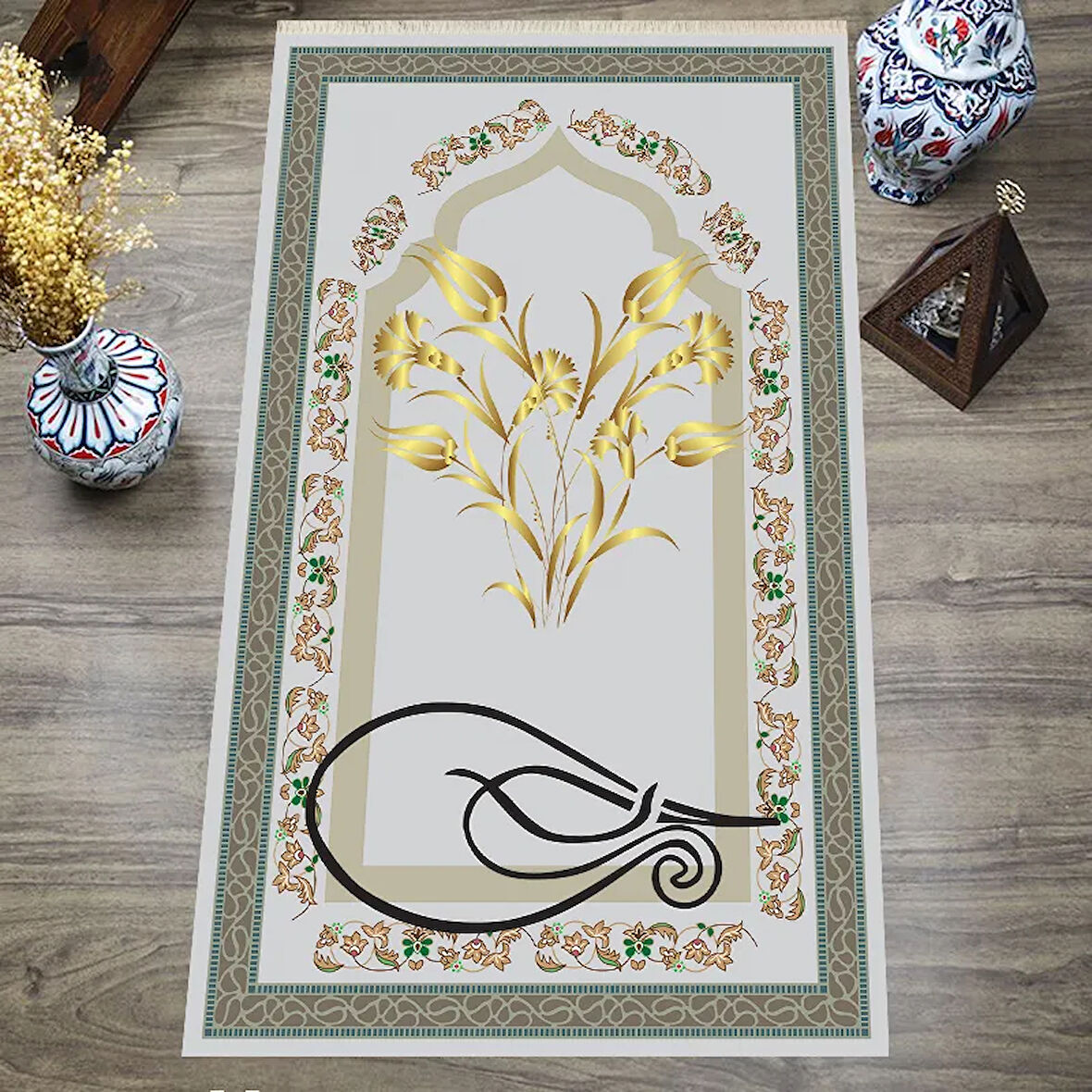 Dijital Baskılı, Yıkanabilir, Yumuşak Dokulu Çocuk ve Yetişkin SECCADE S-DOT-SN-072