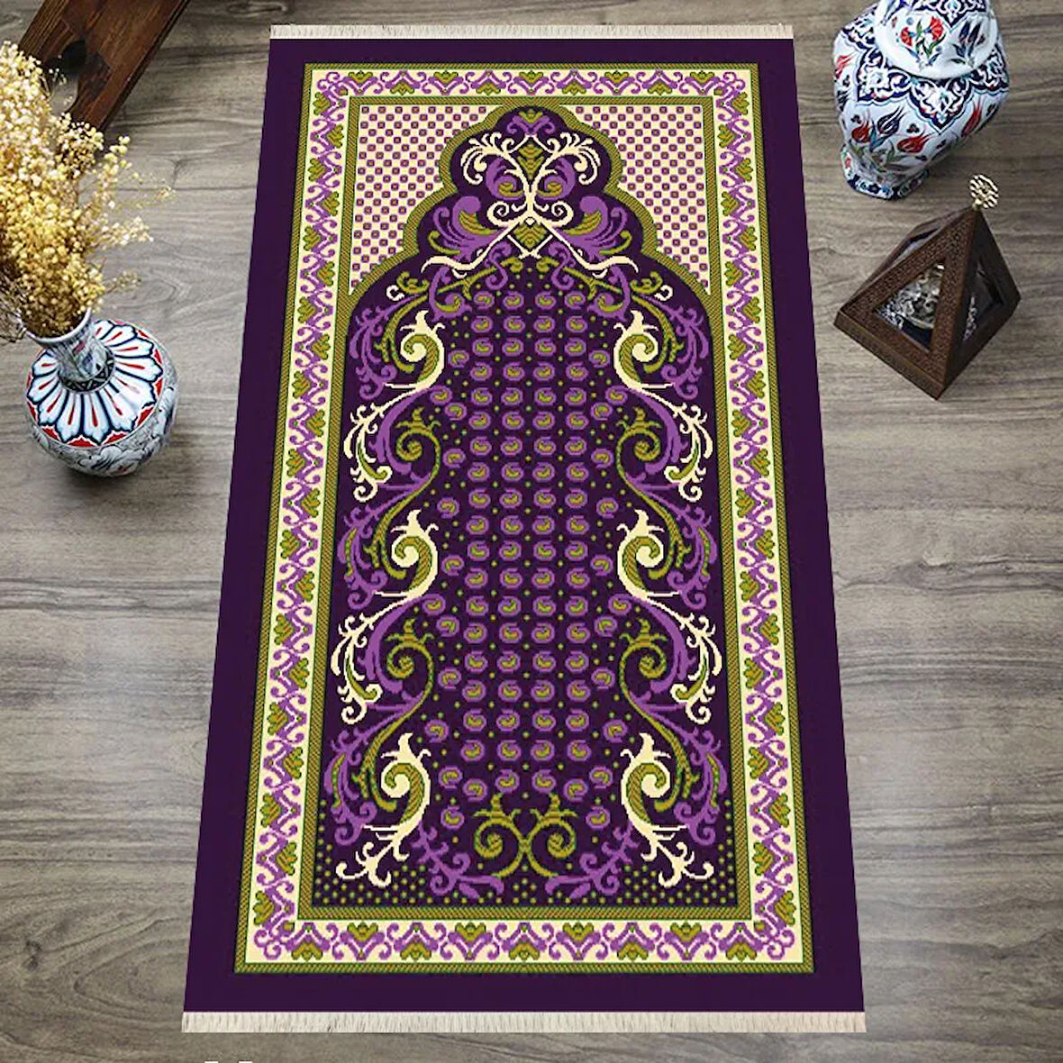 Dijital Baskılı, Yıkanabilir, Yumuşak Dokulu Çocuk ve Yetişkin SECCADE S-DOT-SN-078