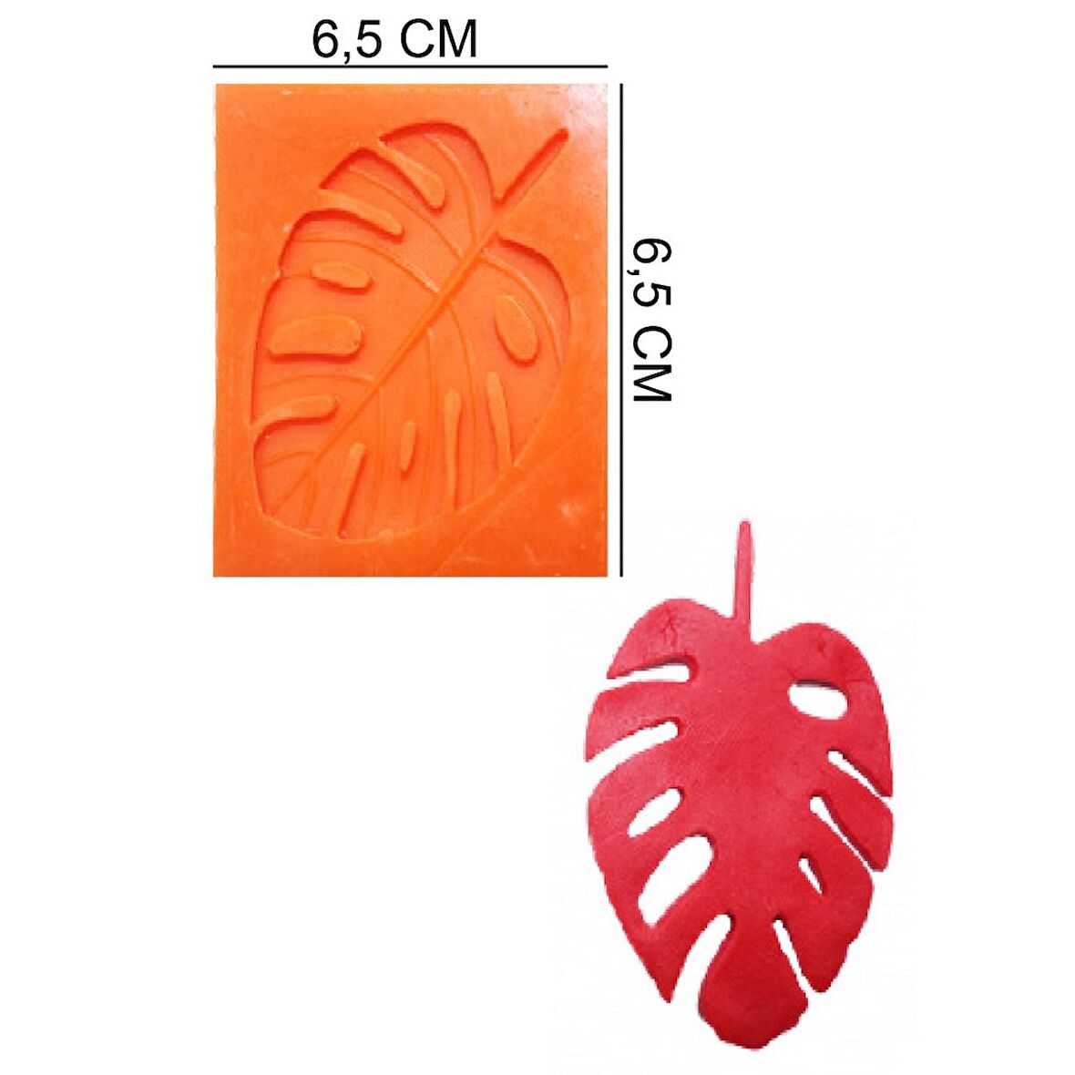 Tropikal Yaprak Silikon Şeker Hamuru, Sabun, Mum Kalıp