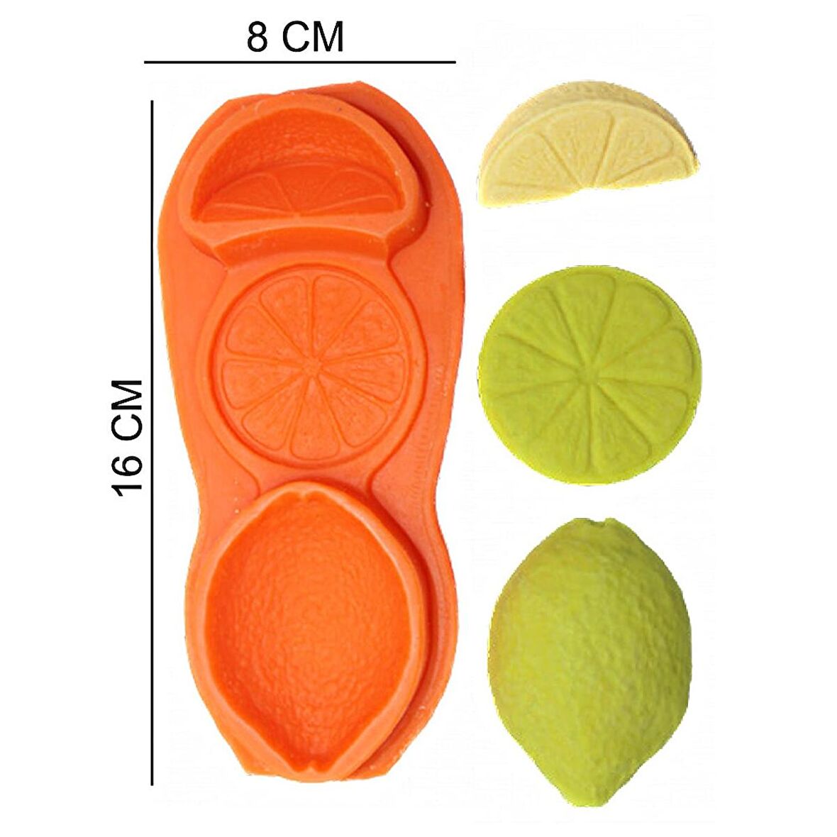 Limon Dilimli Silikon Şeker Hamuru, Sabun, Mum Kalıp