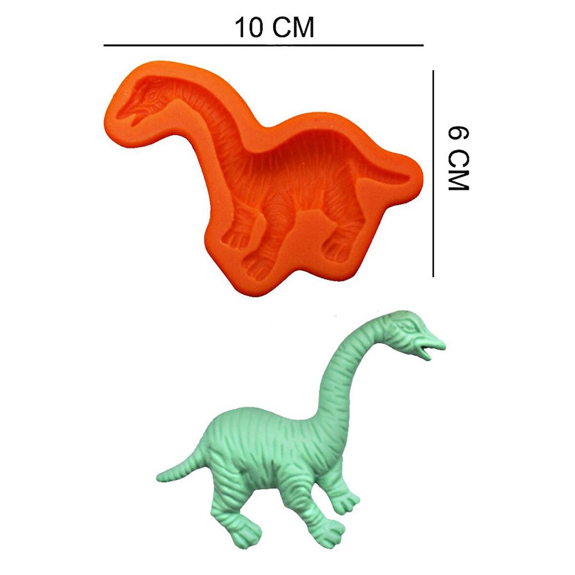 Dinozor Silikon Şeker Hamuru, Sabun, Mum Kalıp