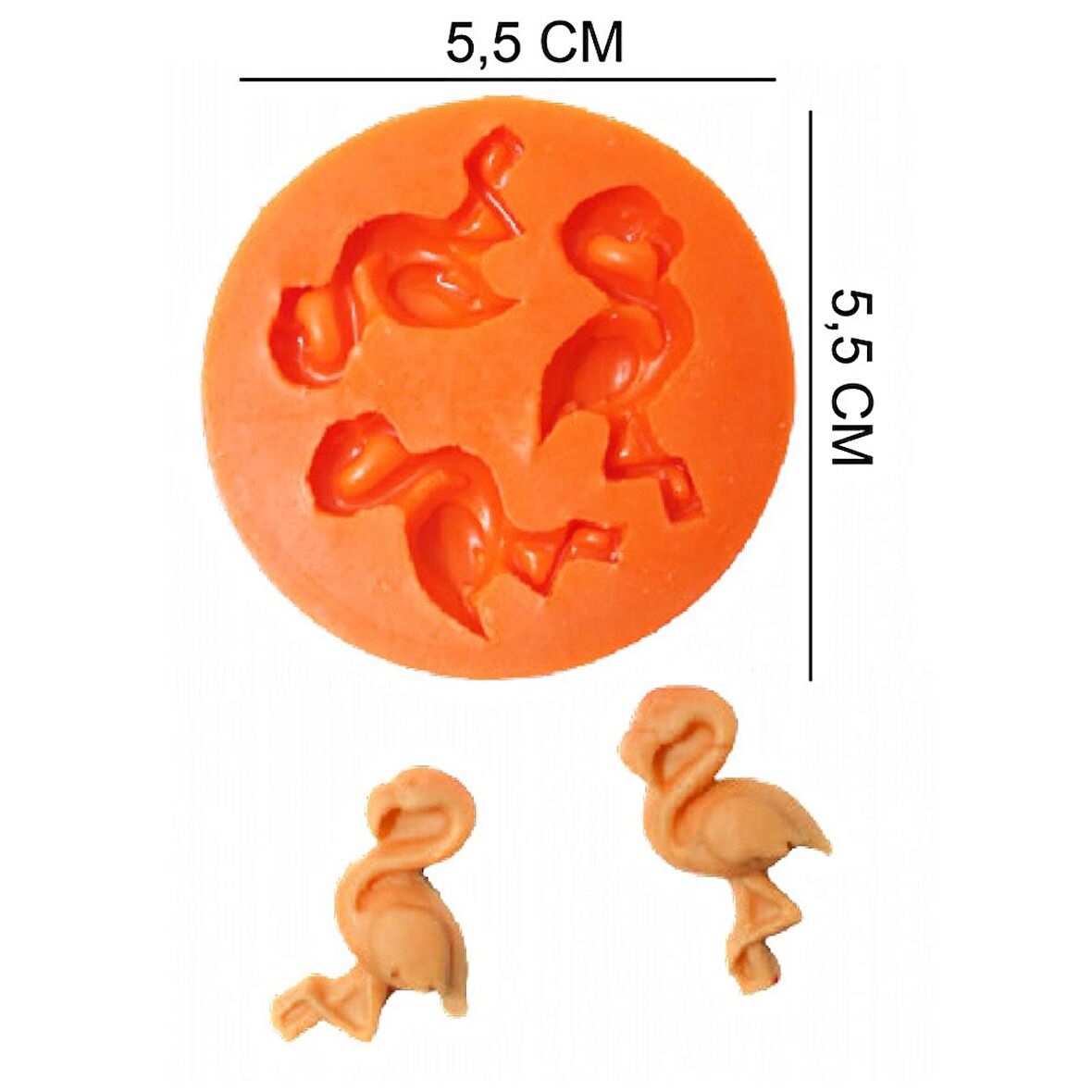 Flamingo Bebek Silikon Şeker Hamuru, Sabun, Mum Kalıp