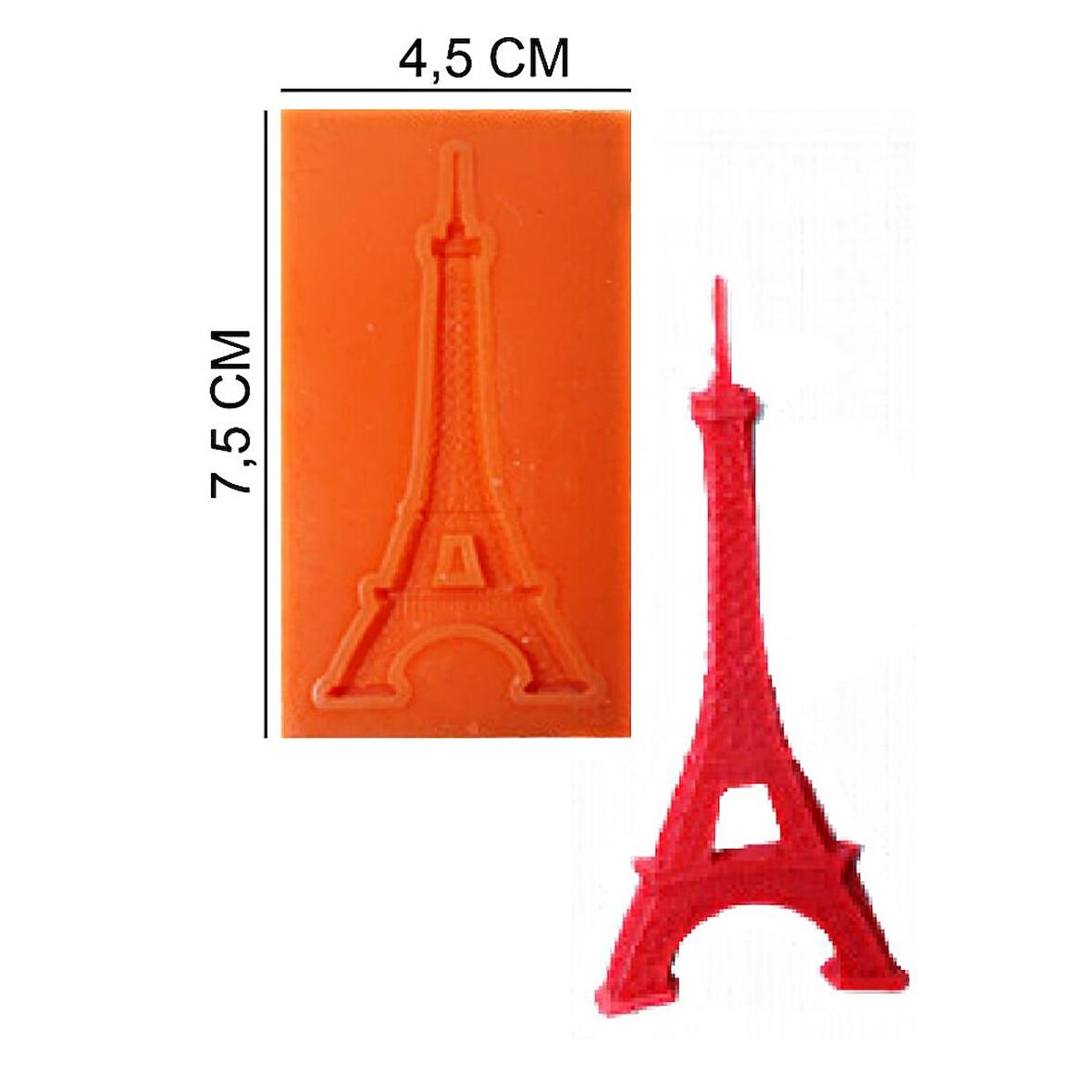 Eyfel Silikon Şeker Hamuru, Sabun, Mum Kalıp