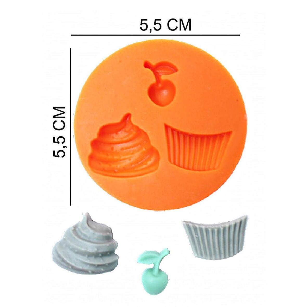 Cupcake Silikon Şeker Hamuru, Sabun, Mum Kalıp