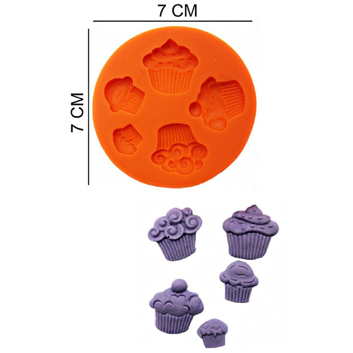 Cupcake Silikon Şeker Hamuru, Sabun, Mum Kalıp