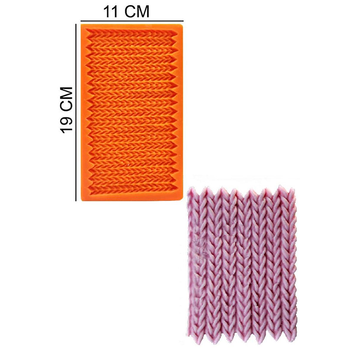 Örgü Silikon Şeker Hamuru, Sabun, Mum Kalıp