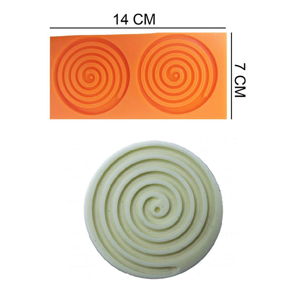 Spiral Labirent Silikon Şeker Hamuru, Sabun, Mum Kalıp