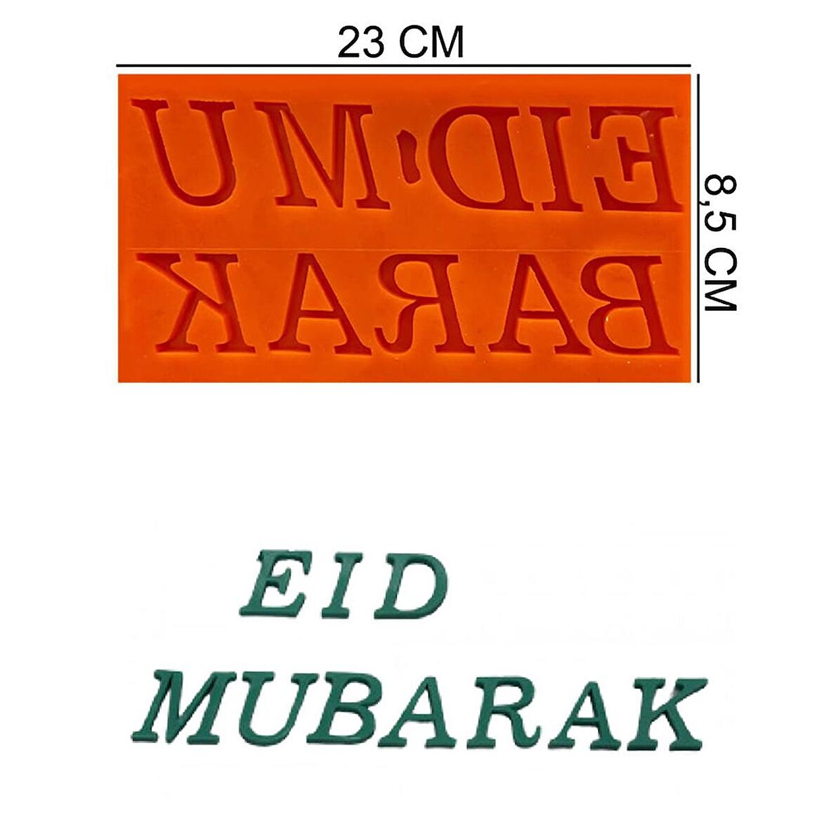 Eid Mubarak Silikon Şeker Hamuru, Sabun, Mum Kalıp