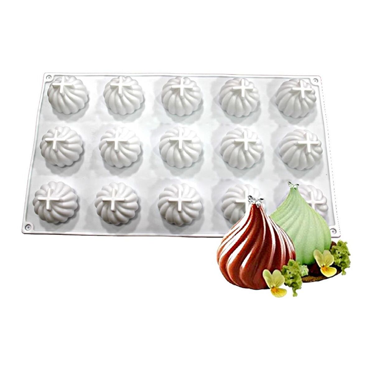 Çoklu Silikon Tart Kek Pasta Tatlı Kalıbı - SF843-1