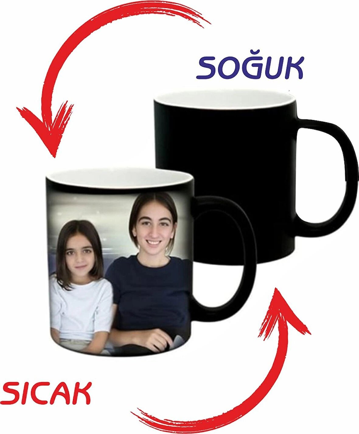 Sihirli Kupa Bardak – Isıya Duyarlı Renk Değiştiren Kupa – 330 ml
