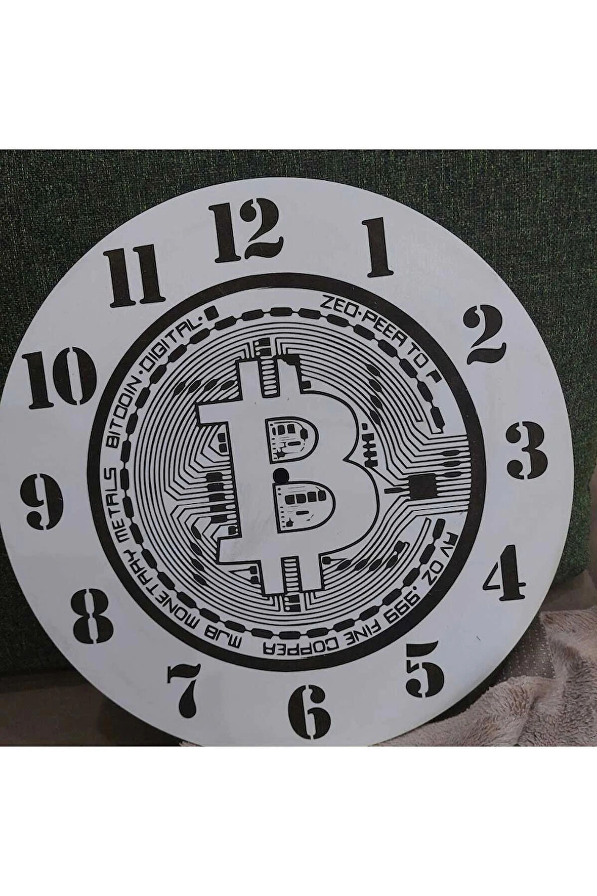 Ahşap  Bitcoin   Duvar Saati