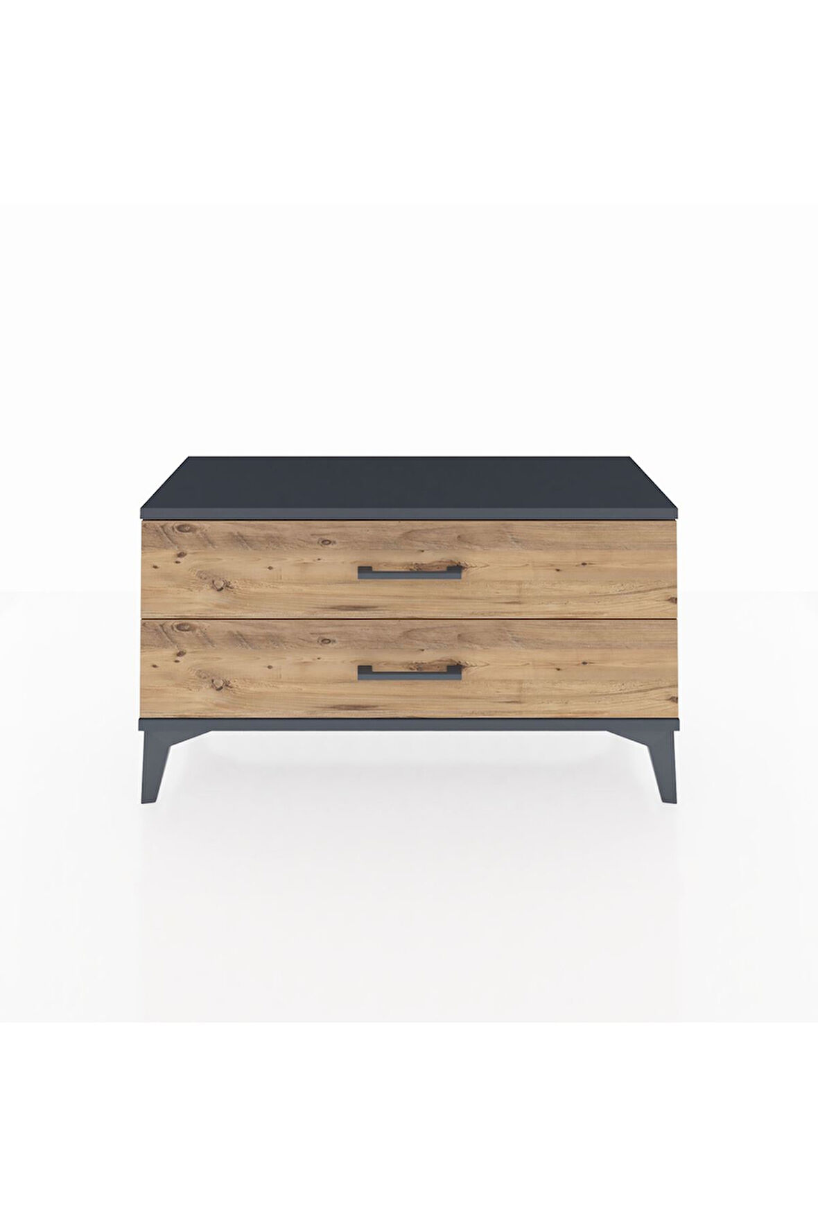 Arges Şifonyer 2 Çekmeceli 88x30x48 Antrasit-Çam