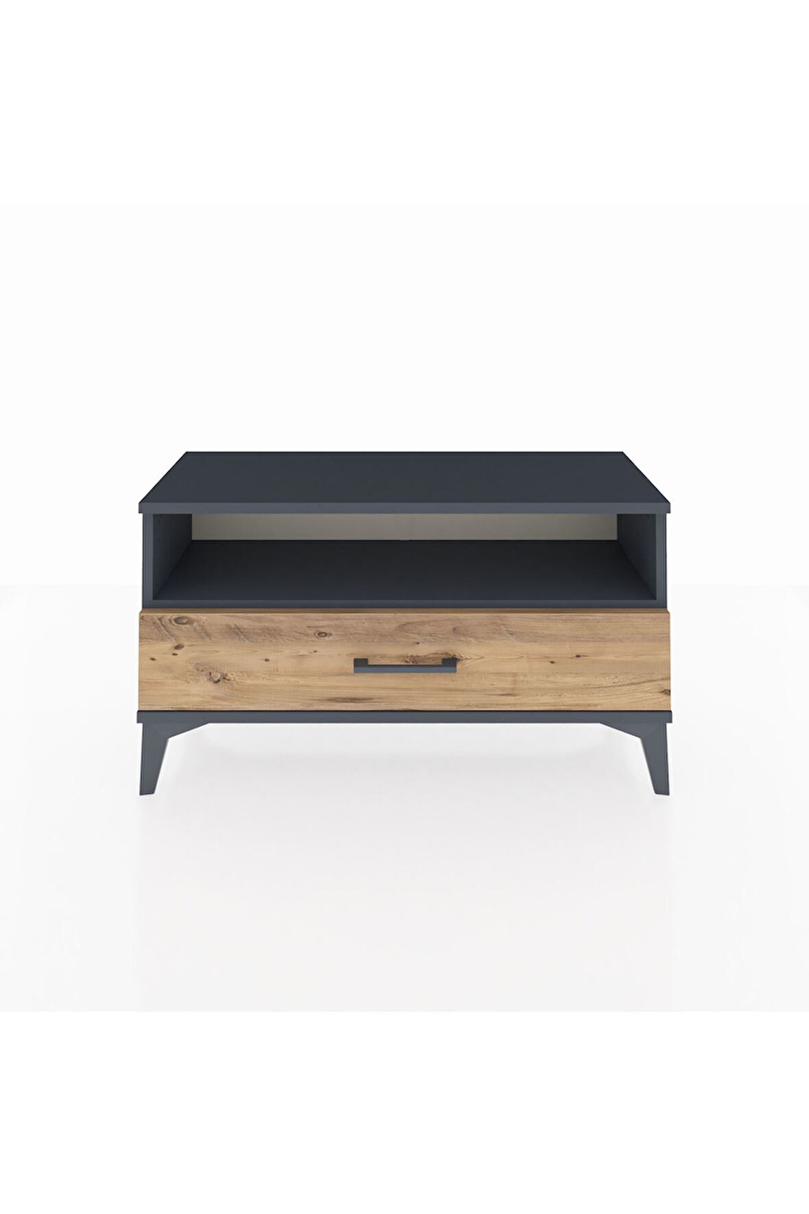 Arges Şifonyer Tek Raflı Tek Çekmeceli 88x30x48 Antrasit-Çam