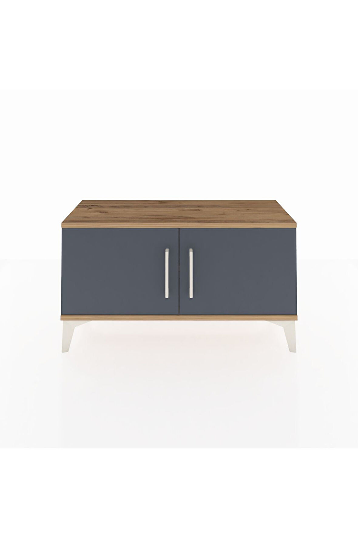 Arges Şifonyer Tek Raflı 2 Kapaklı 88x30x48 Çam-Antrasit