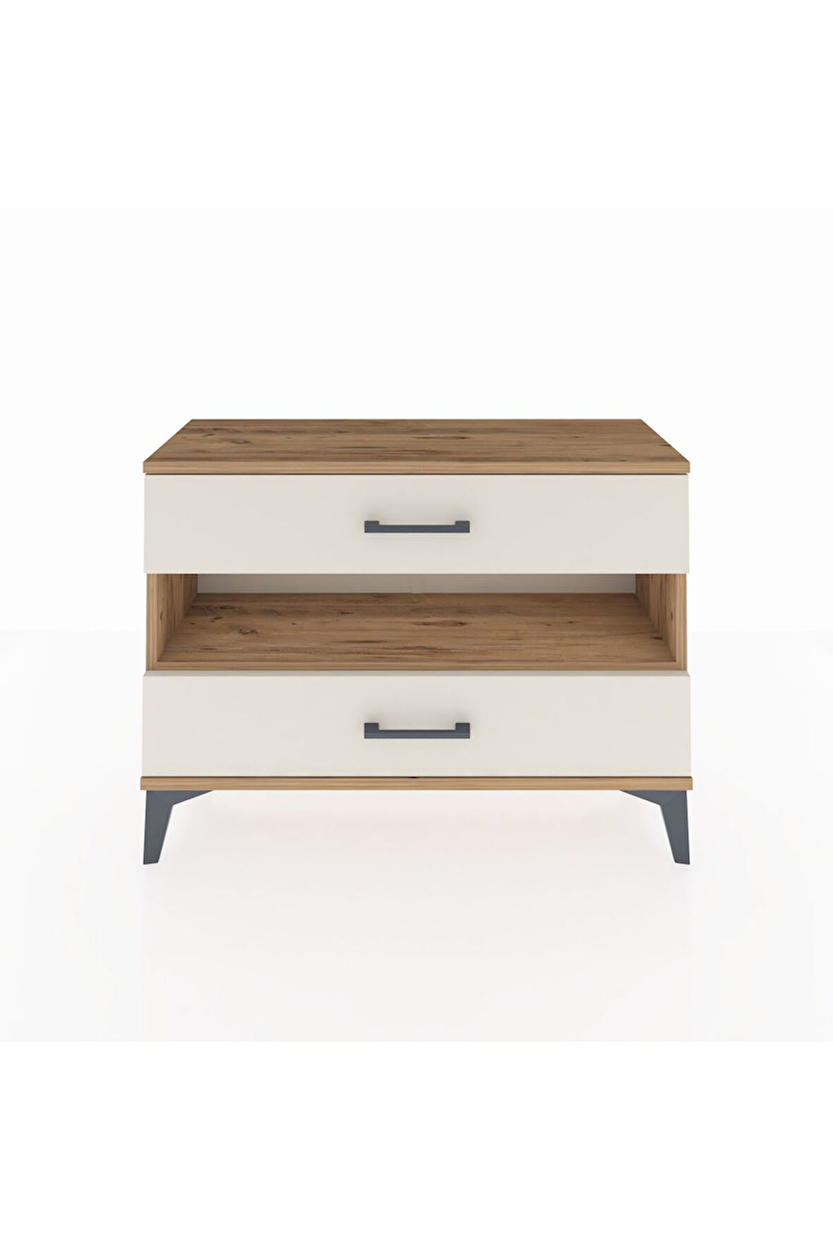 Arges Şifonyer Tek Raflı 2 Çekmeceli 88x30x64 Çam-Aytaşı