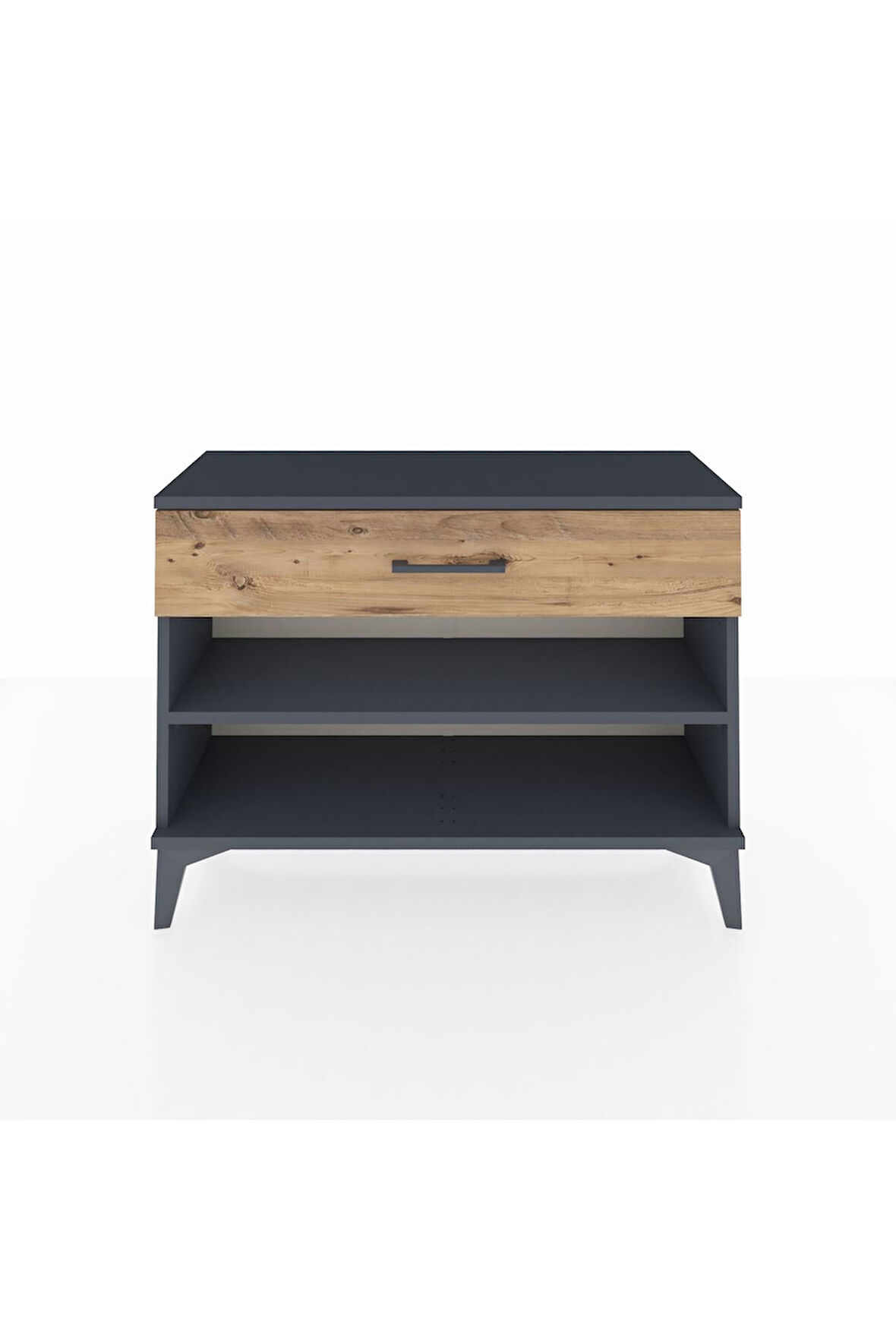 Arges Şifonyer Tek Raflı Tek Çekmeceli 88x30x64 Antrasit-Çam
