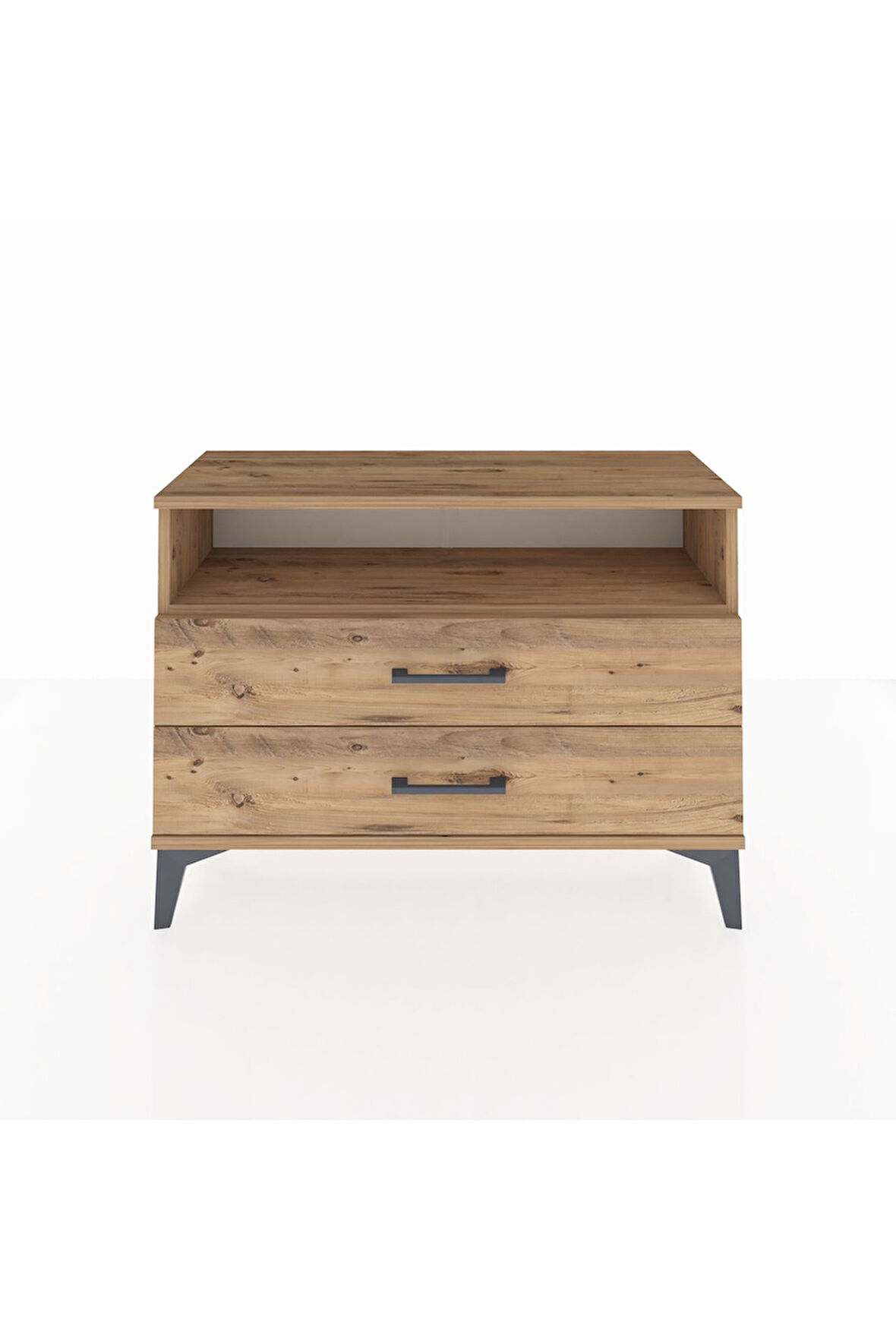 Arges Şifonyer Tek Raflı 2 Çekmeceli 88x30x64 Çam-Çam