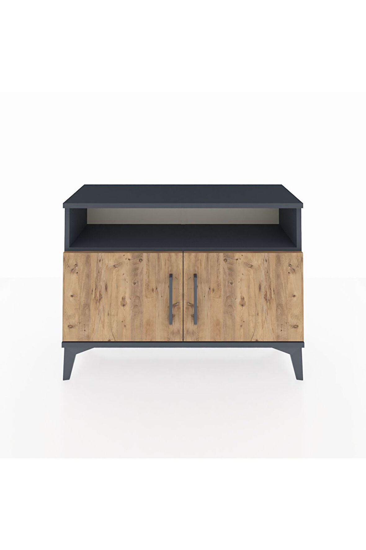 Arges Şifonyer 2 Raflı 2 Kapaklı 88x30x64 Antrasit-Çam