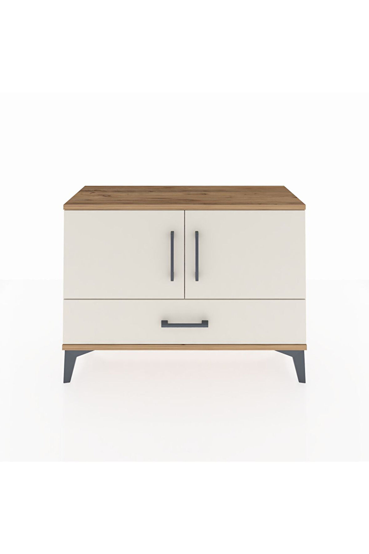 Arges Şifonyer 2 Raflı Tek Çekmeceli 2 Kapaklı 88x30x64 Çam-Aytaşı