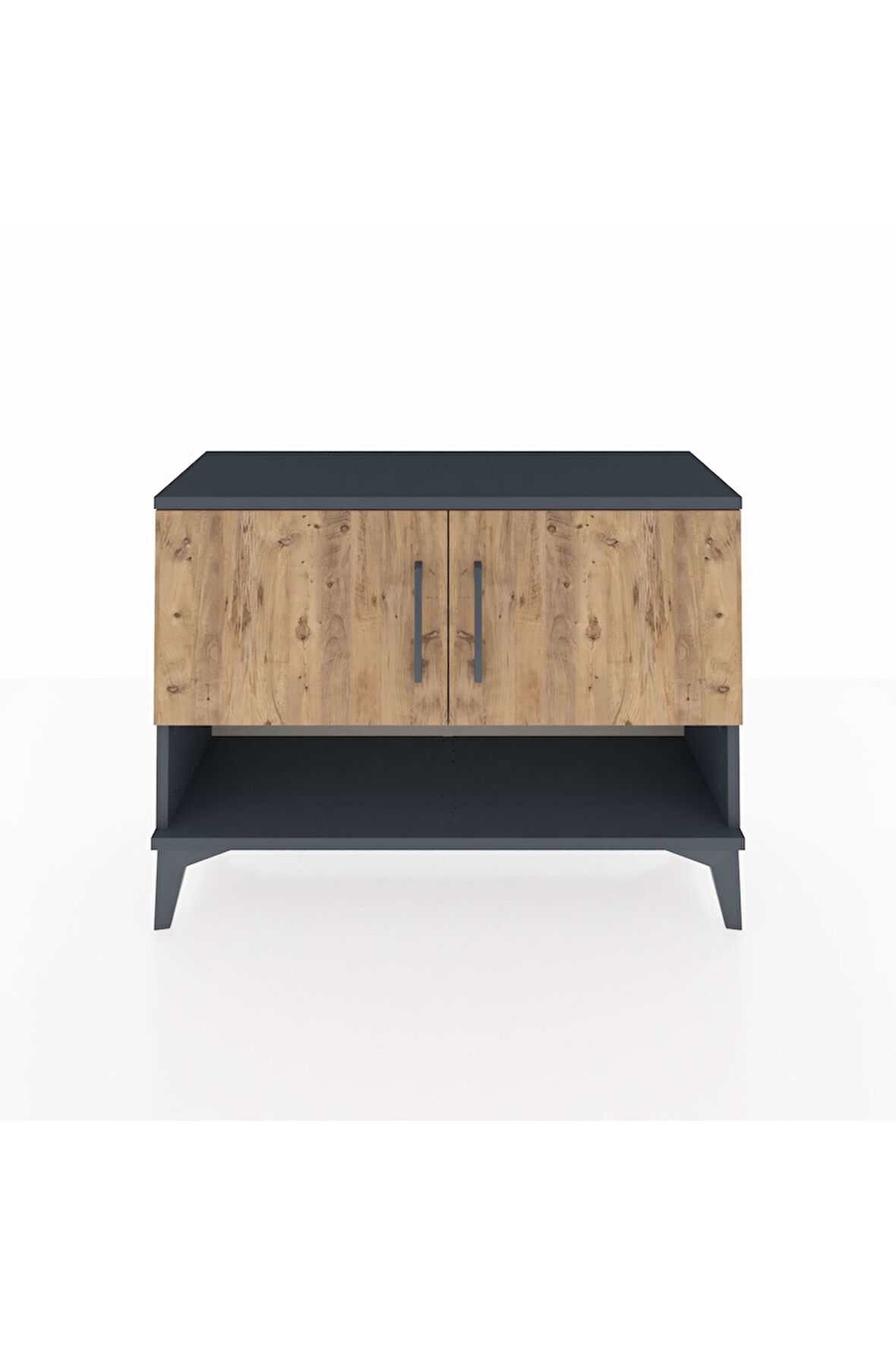 Arges Şifonyer 2 Raflı 2 Kapaklı 88x30x64 Antrasit-Çam