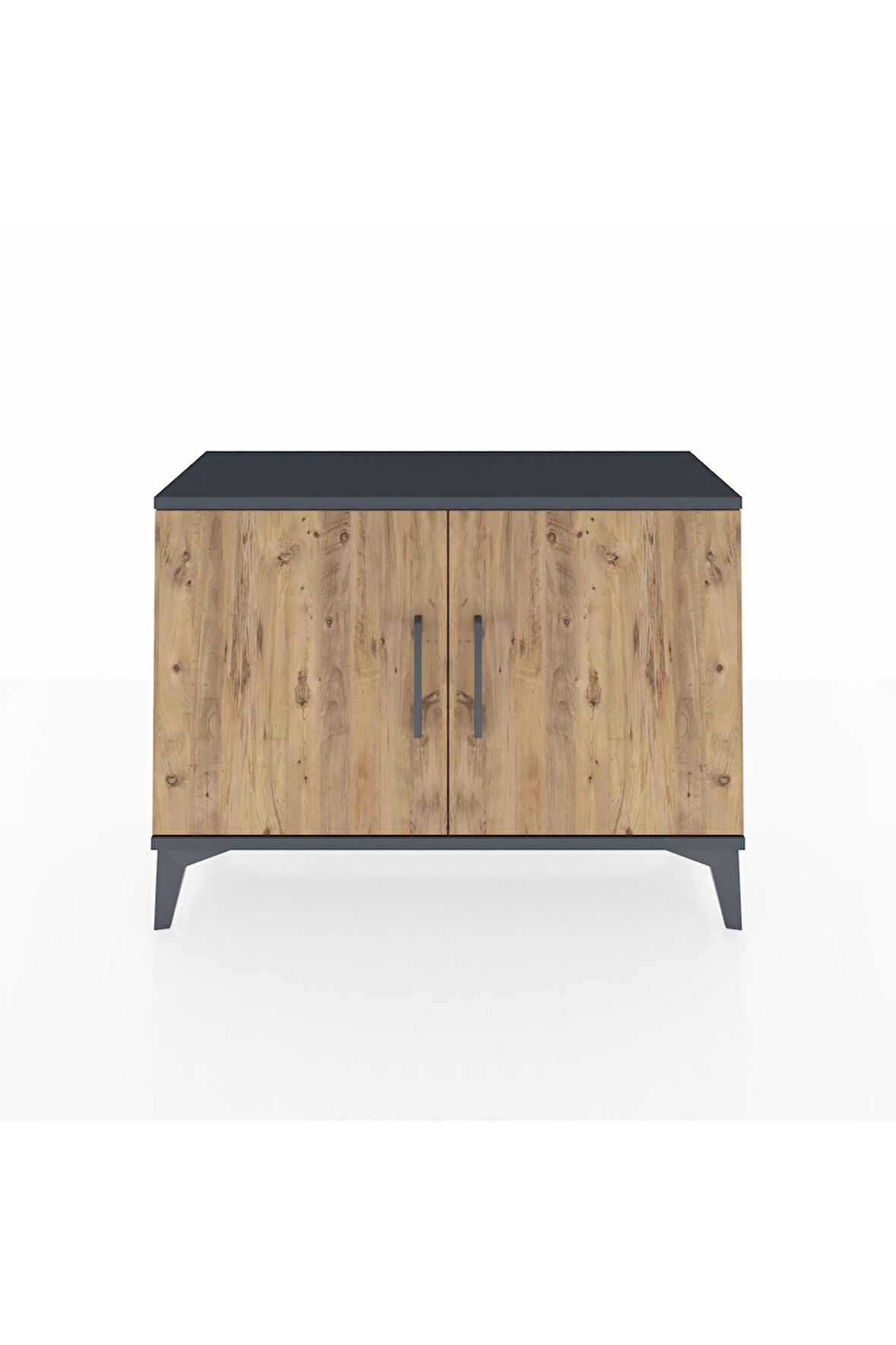 Arges Şifonyer Tek Raflı 2 Kapaklı 88x30x64 Antrasit-Çam